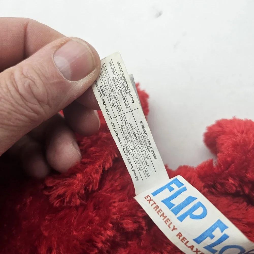Mary Meyer Flip Flops Lobster Plush Stuffed Animal Toy Small Red Washable Cute